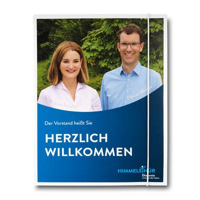 Willkommensmappe neue Mitarbeiter - Beim Druckbetrieb Lindner werden individuelle Ordner, Boxen und Präsentationsunterlagen hergestellt