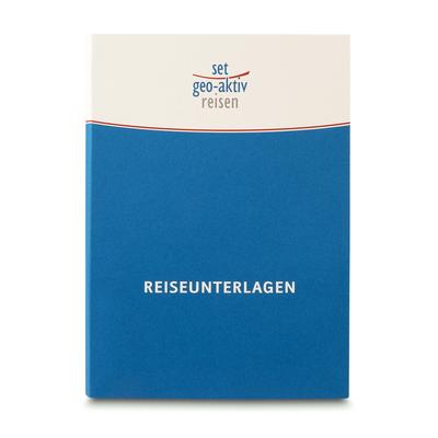 Firmenmappe für Reiseunterlagen aktiv Reisen - Starke Mappen gestalten Sie am besten mit uns