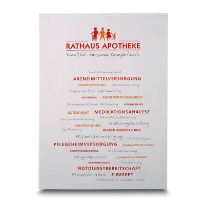 Mappe Rathaus-Apotheke - Beim Druckbetrieb Lindner werden individuelle Ordner, Boxen und Präsentationsunterlagen hergestellt