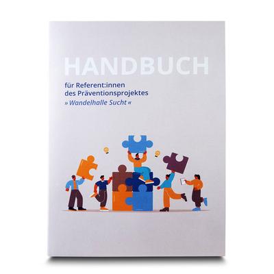 Mappe Referentenhandbuch Suchtprävention - Beim Druckbetrieb Lindner werden individuelle Ordner, Boxen und Präsentationsunterlagen hergestellt