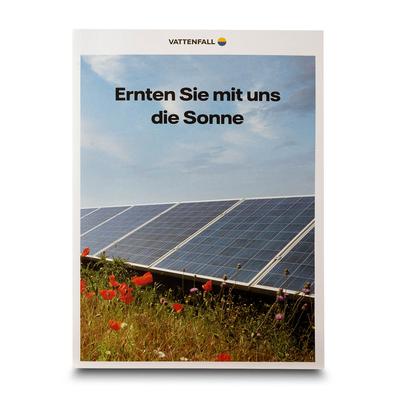 Solarmappe Vattenfall - Beim Druckbetrieb Lindner werden individuelle Ordner, Boxen und Präsentationsunterlagen hergestellt