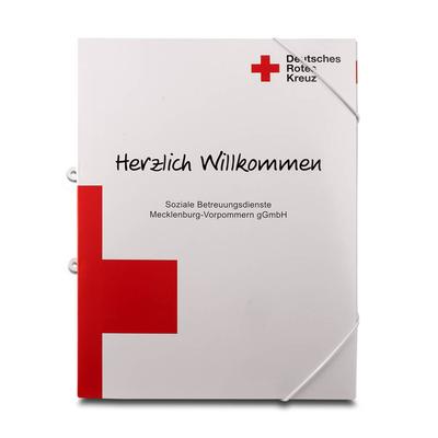 Mappe DRK Soziale Betreuungsdienste - Beim Druckbetrieb Lindner werden individuelle Ordner, Boxen und Präsentationsunterlagen hergestellt