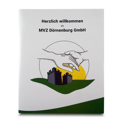 Patientenmappe Versorgungszentrum - Beim Druckbetrieb Lindner werden individuelle Ordner, Boxen und Präsentationsunterlagen hergestellt