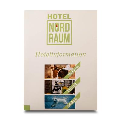 Hotelinformationsmappe - Beim Druckbetrieb Lindner werden individuelle Ordner, Boxen und Präsentationsunterlagen hergestellt