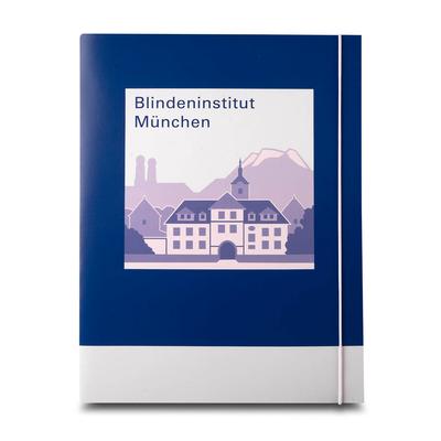 Mappe Blindeninstitut - Beim Druckbetrieb Lindner werden individuelle Ordner, Boxen und Präsentationsunterlagen hergestellt