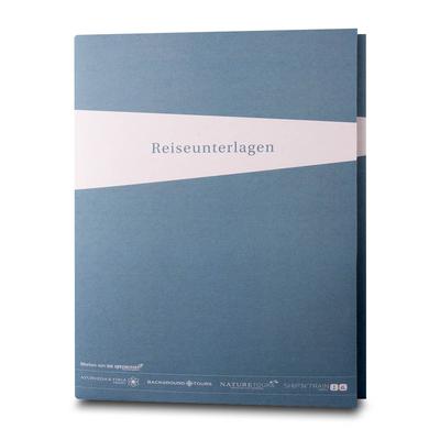 Reiseunterlagen-Mappe - Beim Druckbetrieb Lindner werden individuelle Ordner, Boxen und Präsentationsunterlagen hergestellt