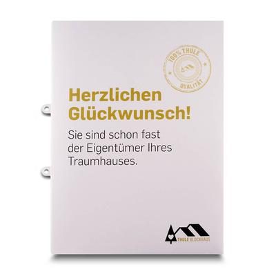 Mappe Traumhaus - Beim Druckbetrieb Lindner werden individuelle Ordner, Boxen und Präsentationsunterlagen hergestellt