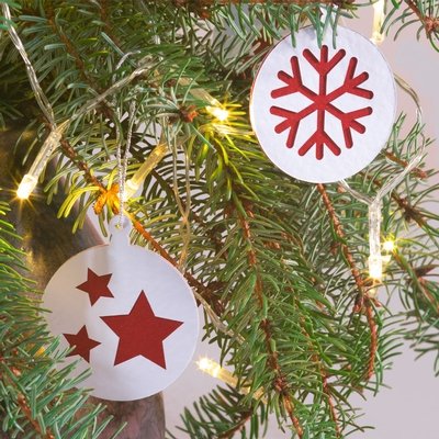 Weihnachtsschmuck aus Craft-Karton - Bei Druckerei Lindner kann man: Kreative Druckprodukte drucken lassen, Magic-Flyer drucken lassen, Pop-Up drucken lassen