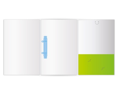 6 Seiten Mappen mit Abheftung und Taschen